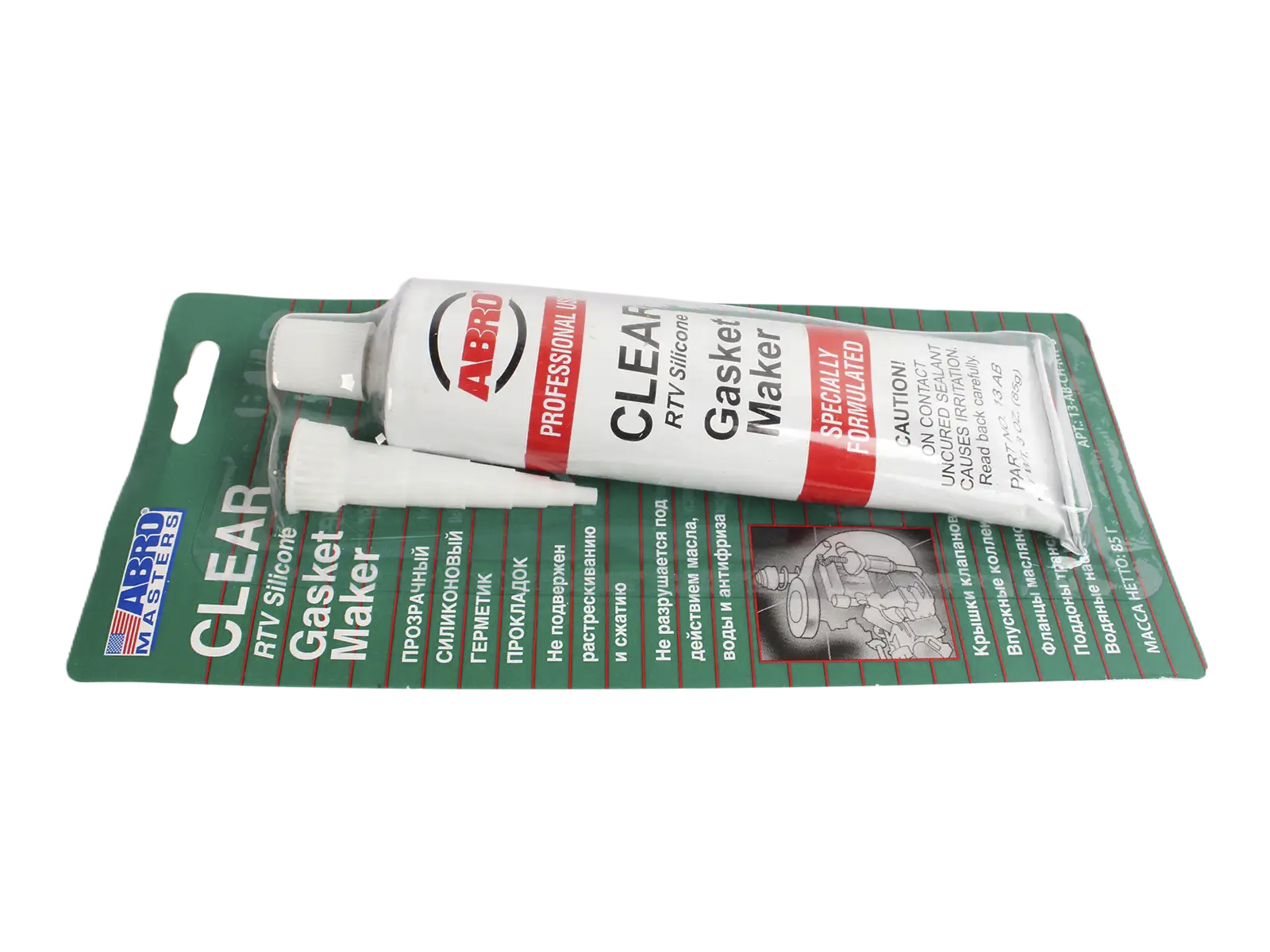 Герметик прокладок бесцветный 85г ABRO 13-AB-CH-RW фотография №3