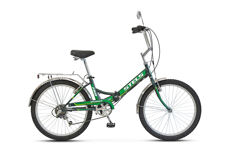 Велосипед STELS Pilot-750 16 Черно-зеленый фотография №1