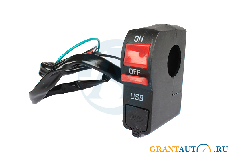 Кнопка стоп двигателя с зарядкой USB фотография №1
