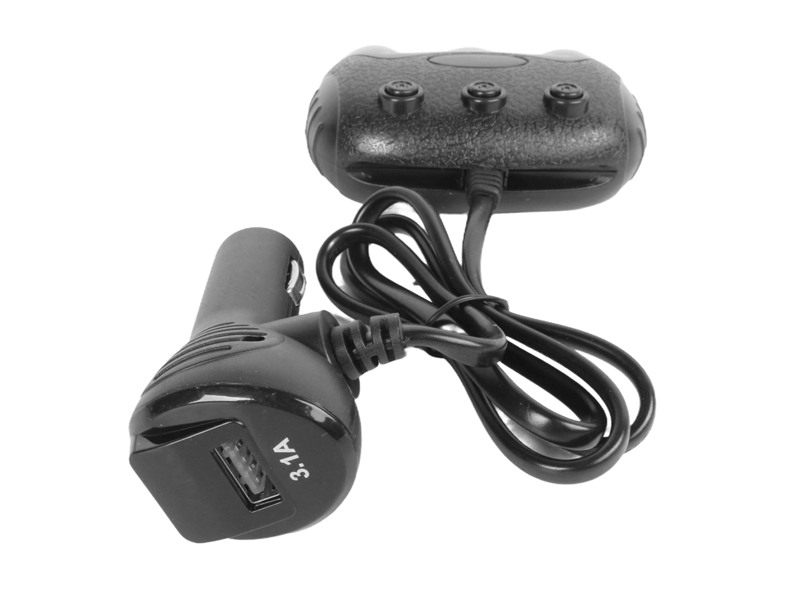 Разветвитель 3 гнезда 1 USB с подсветкой 120Вт фотография №3