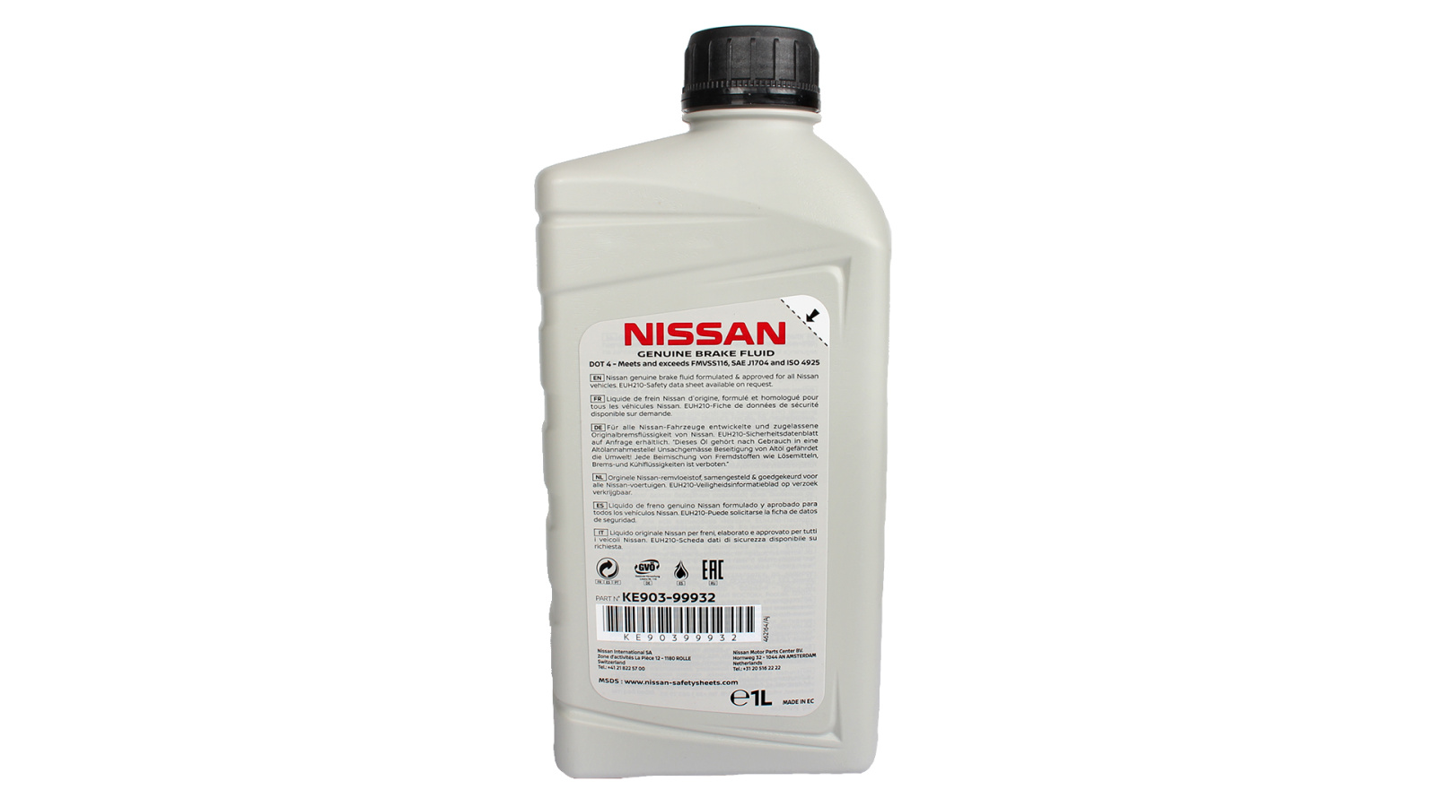 Жидкость тормозная Nissan KE903-99932 1л фотография №2