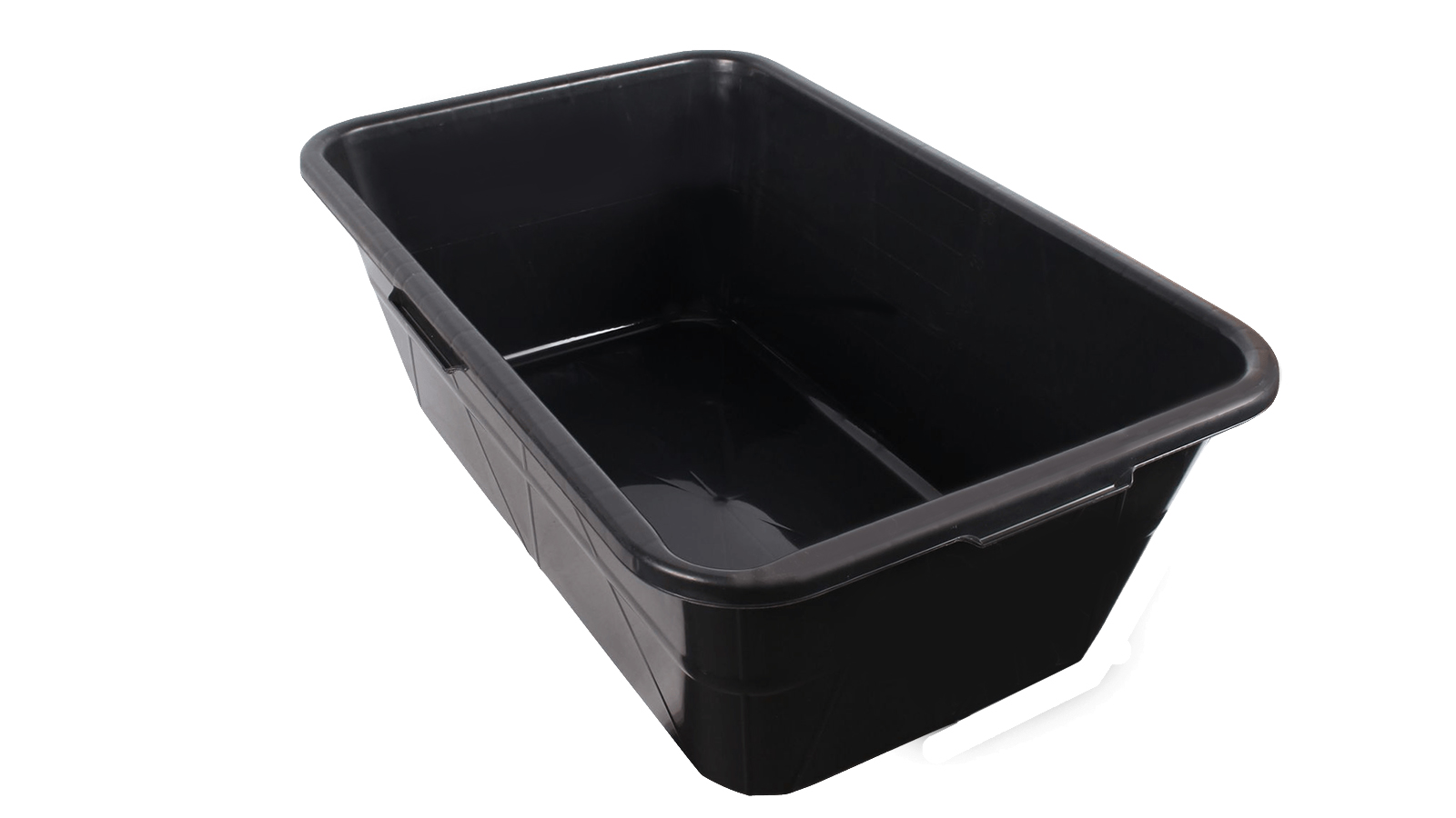 Таз строительный 60л пластик черный прямоугольный фотография №2