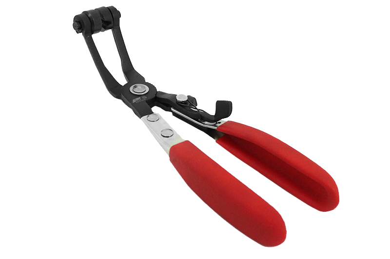 Съемник хомутов с фиксатором клещи изогнутые JTC фотография №2