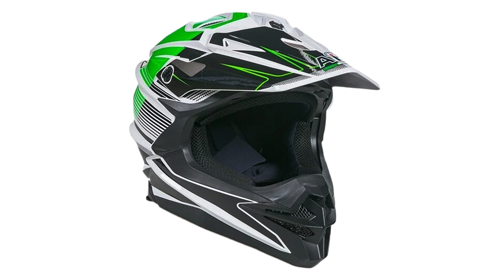 Шлем AiM JK803 White/Green, XL фотография №1