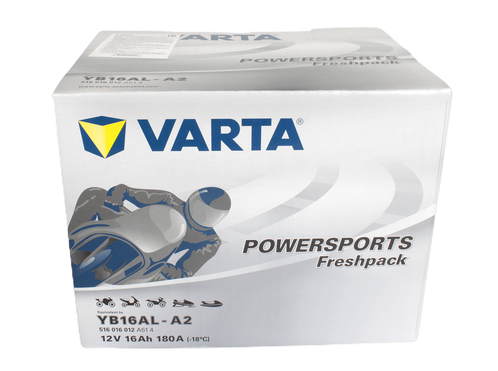Аккумуляторная батарея VARTA белая 6СТ16 516 016 012 фотография №3