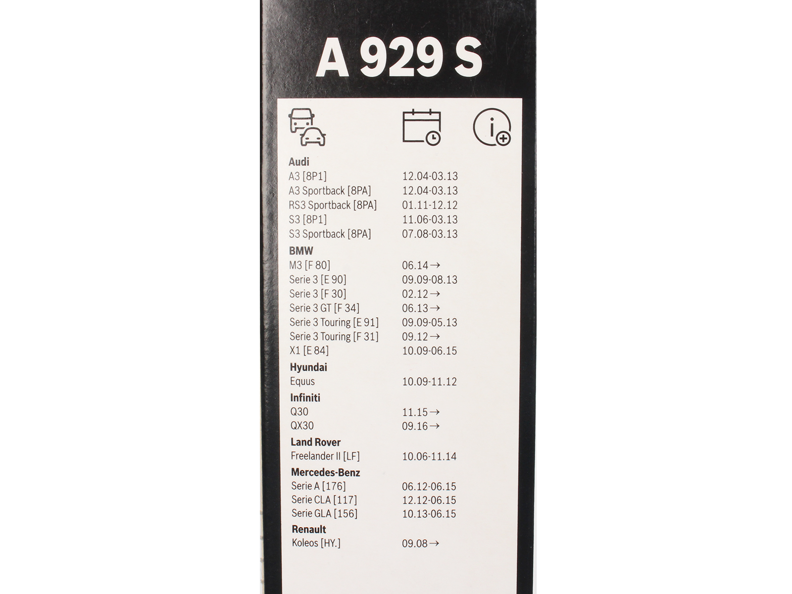 Щетка стеклоочистителя BOSCH комплект 3397118929 A929S фотография №5