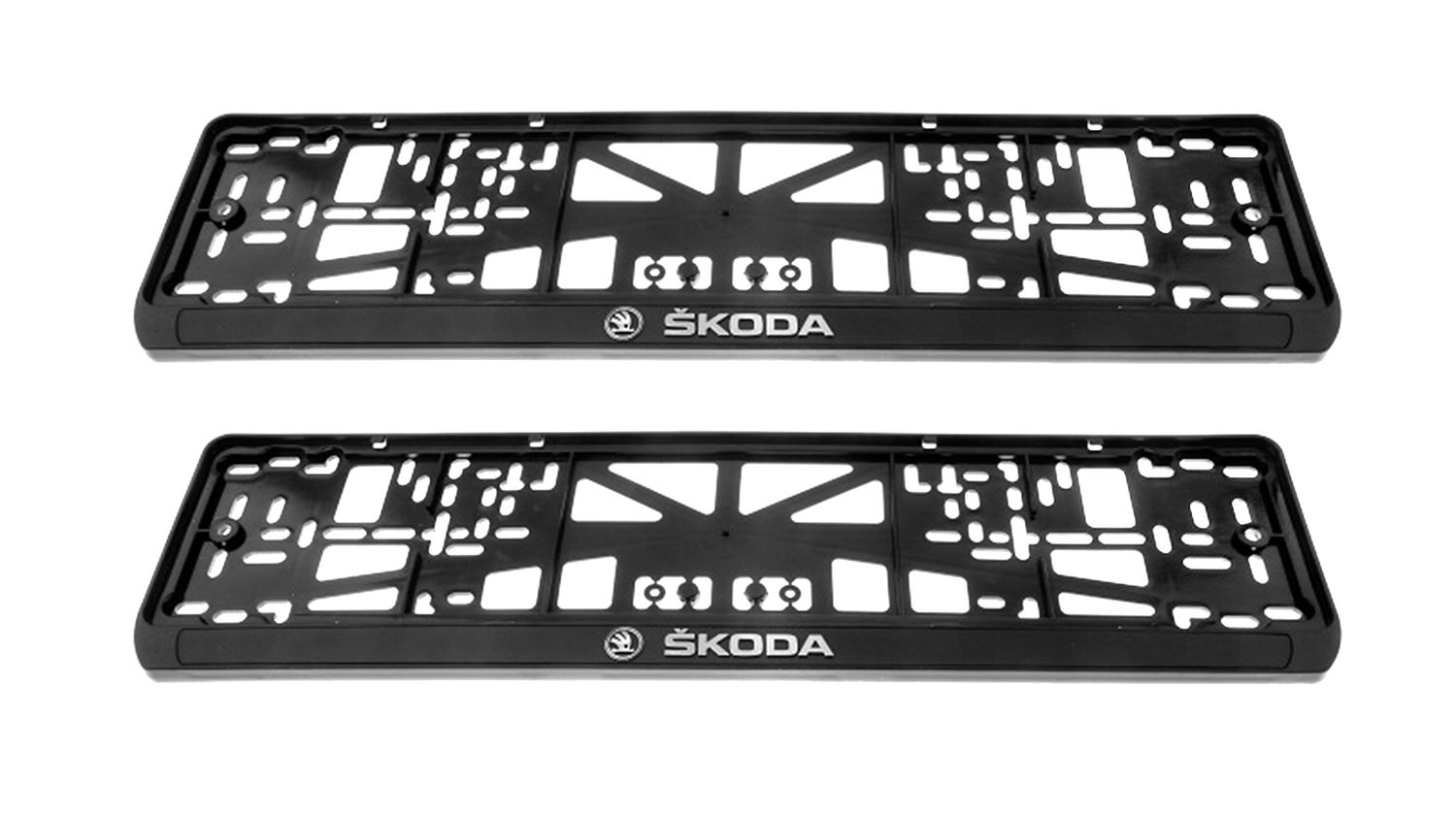 Рамка знака номерного объемная SKODA комплект 2 штуки фотография №1