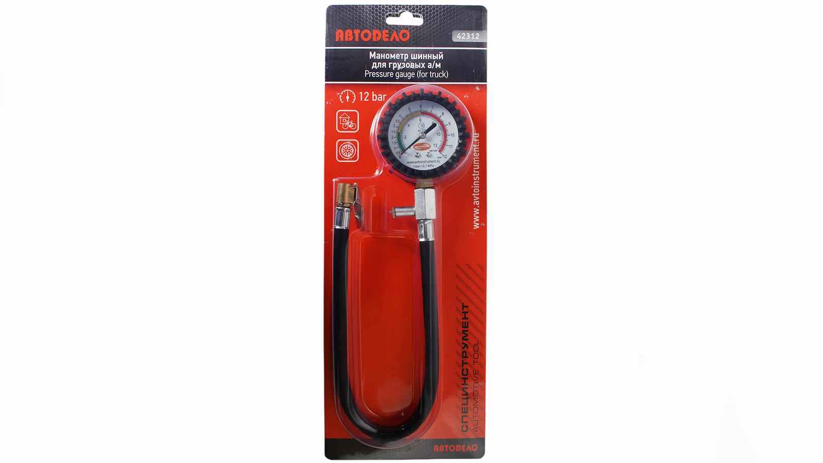 Манометр грузовой 12 атм. АвтоDело 42312 фотография №5