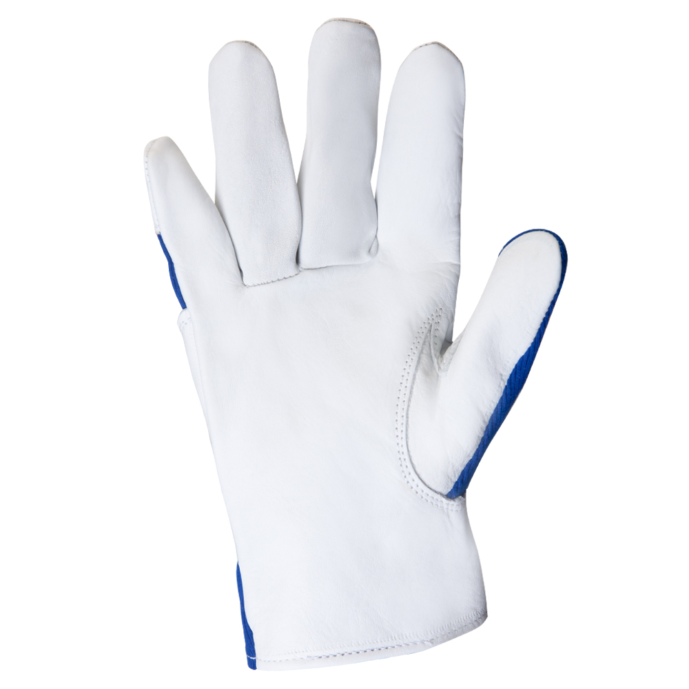 Рабочие перчатки Jeta Safety Locksmith из кожи и хлопка синий-белый 9/L фотография №2