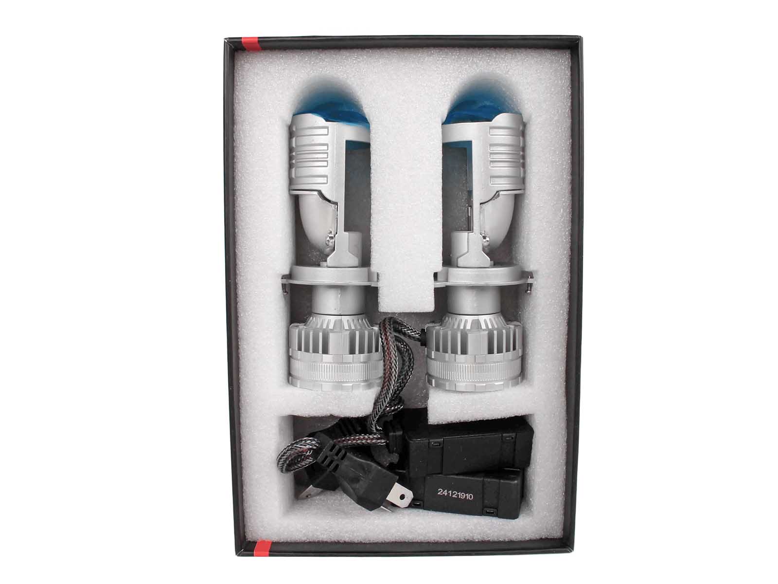 Лампа XENITE Bi-LED Lens VX 7 PRO 12V H4/H19 55/70W 8000Lm 5500K диодная с линзой 2 штуки комплект 1009700 фотография №4