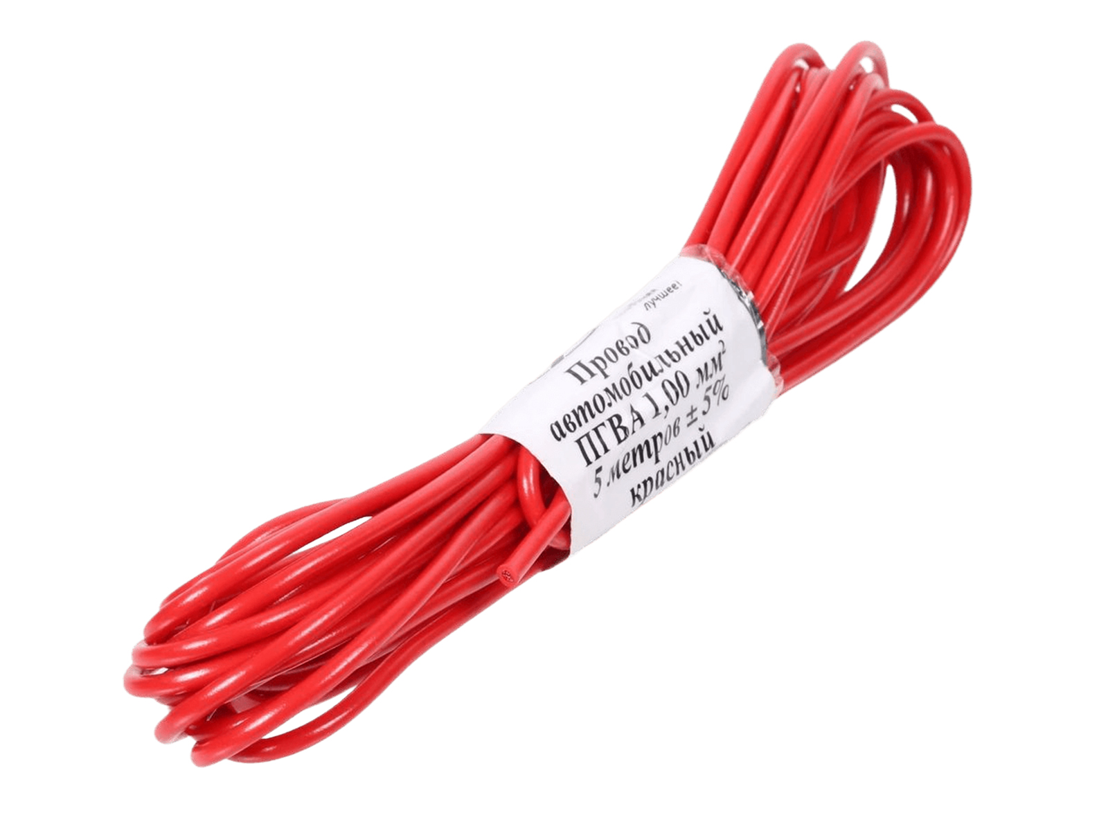 Провод автомобильный монтажный ПГВА 5м S-1.00мм красный фотография №1