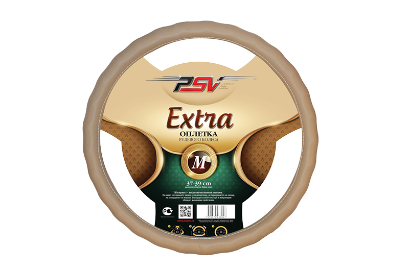 Оплётка на руль кожа PSV EXTRA Fiber бежевый M фотография №1