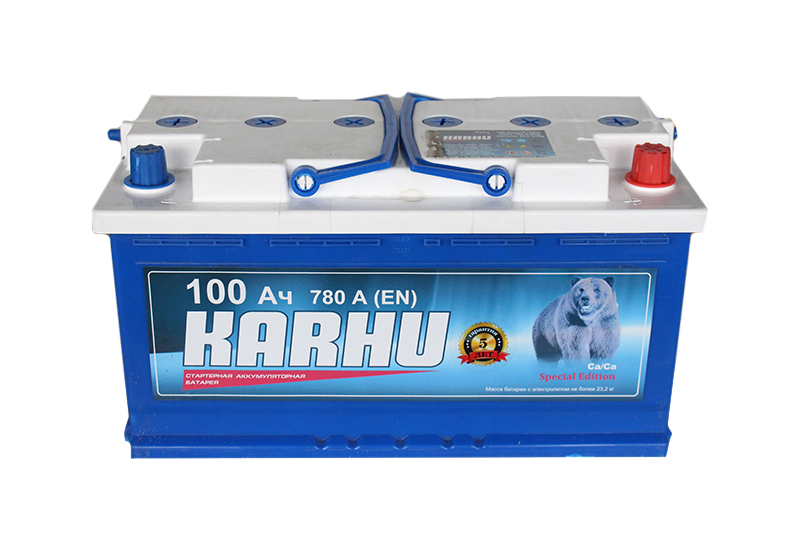 Аккумуляторная батарея KARHU 6СТ100 обратная фотография №1