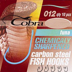 Крючки Cobra FUNA серия 012BL размер 012 10 штук фотография №1