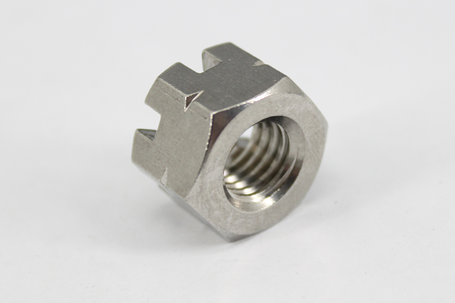 Гайка М10х1.5 корончатая нерж А2 DIN935 фотография №3