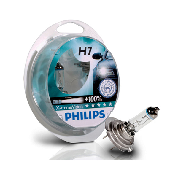 Набор ламп 12Vx55W H7 PHILIPS X-TREME VISION к-т P-12972 XV2 фотография №1