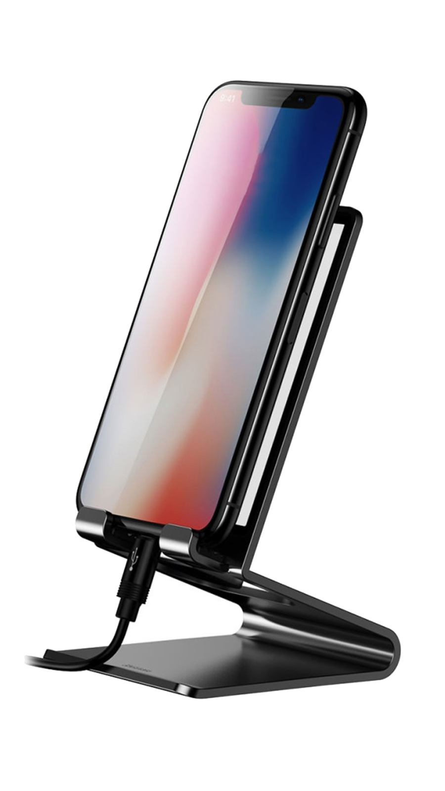 Подставка универсальная Baseus Suspension glass Desktop Bracket black фотография №2