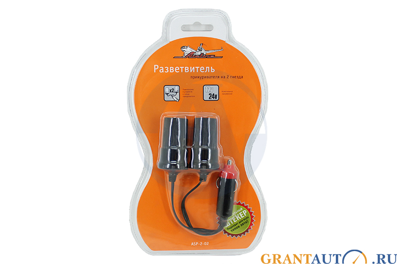 Разветвитель прикуривателя Airline ASP-2-02 на 2 гнезда фотография №2