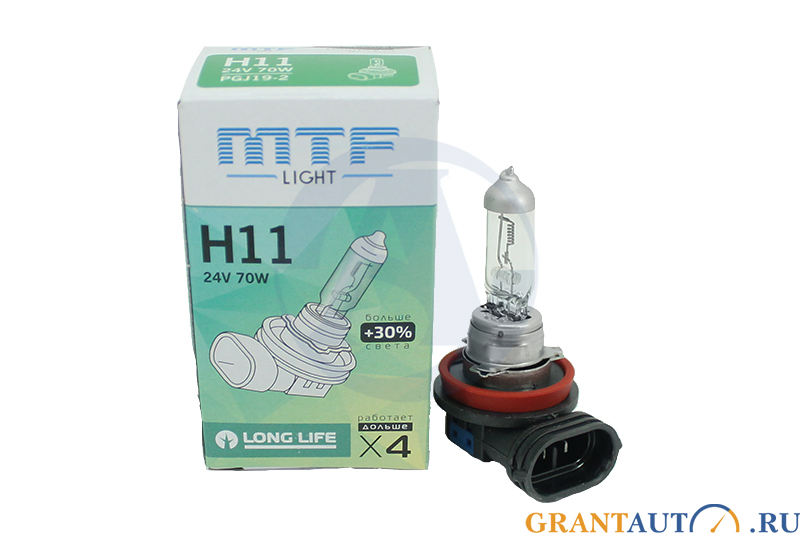 Лампа 24Vx70W H11 MTF LONG LIFE фотография №1
