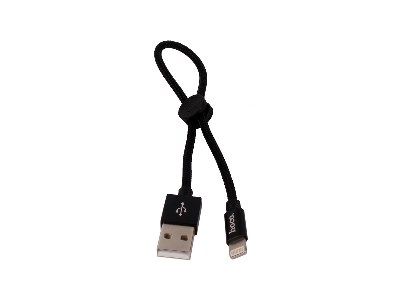 Кабель USB HOCO X35 USB-Lightning 25см черный фотография №2