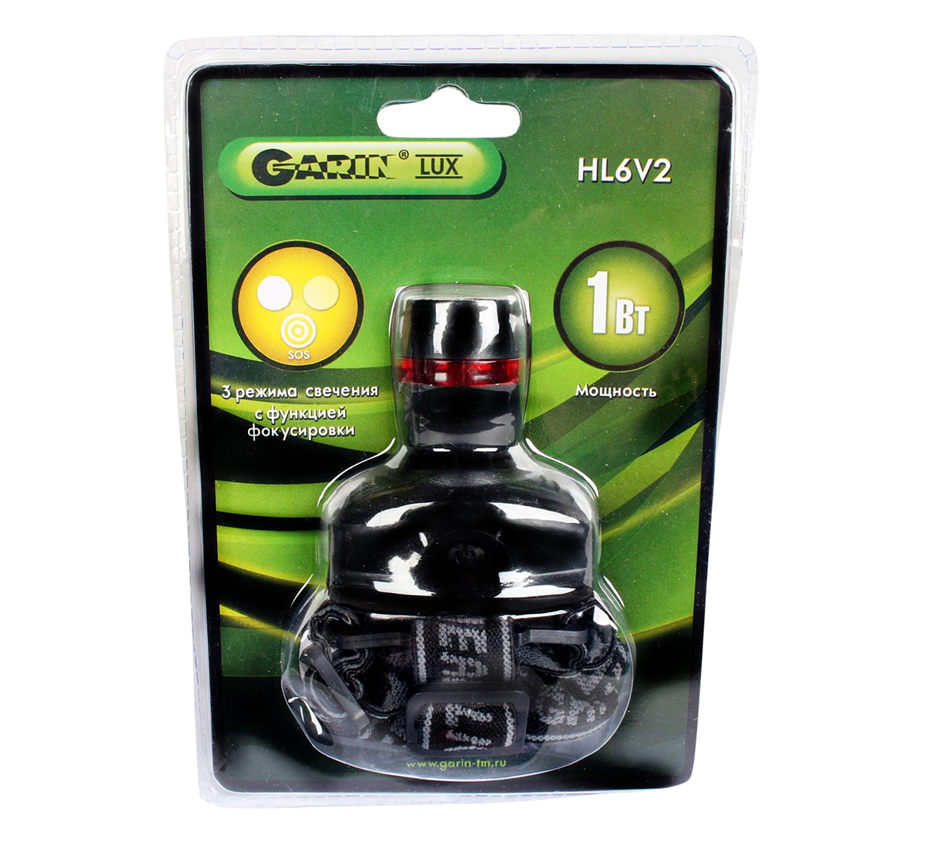 Фонарь GARIN LUX HL6V2 налобный 1Вт  BL1 фотография №1