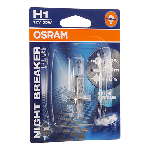 Лампа 12Vx55W H1+90% OSRAM NIGHT BREAKER PLUS бл фотография №1