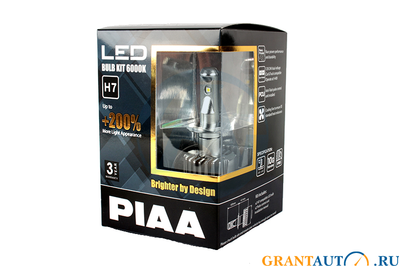 Лампа 12V 23W PIAA H7 6000 комплект диодная фотография №1