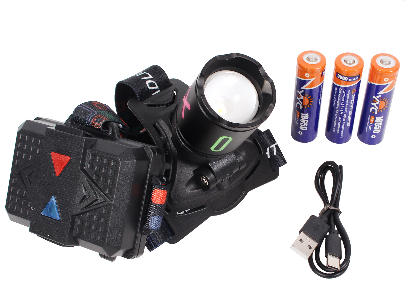 Фонарь налобный светодиодный АКБ 8107 1 режим фотография №4 Фонарь налобный светодиодный АКБ 8107 1 режим фотография №4