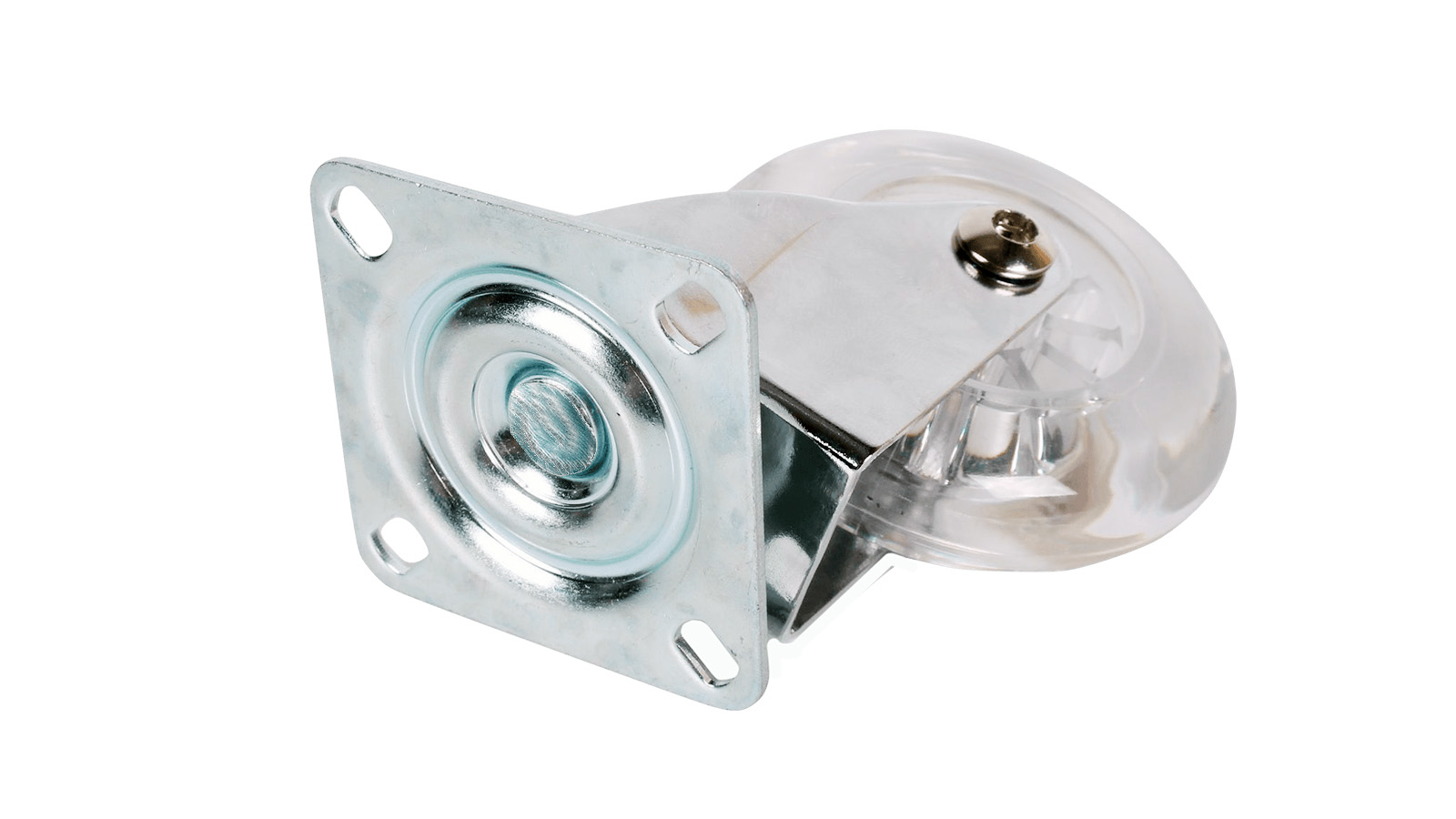 Колесо прозрачный PU 75мм поворот SCP 93 ПР фотография №2