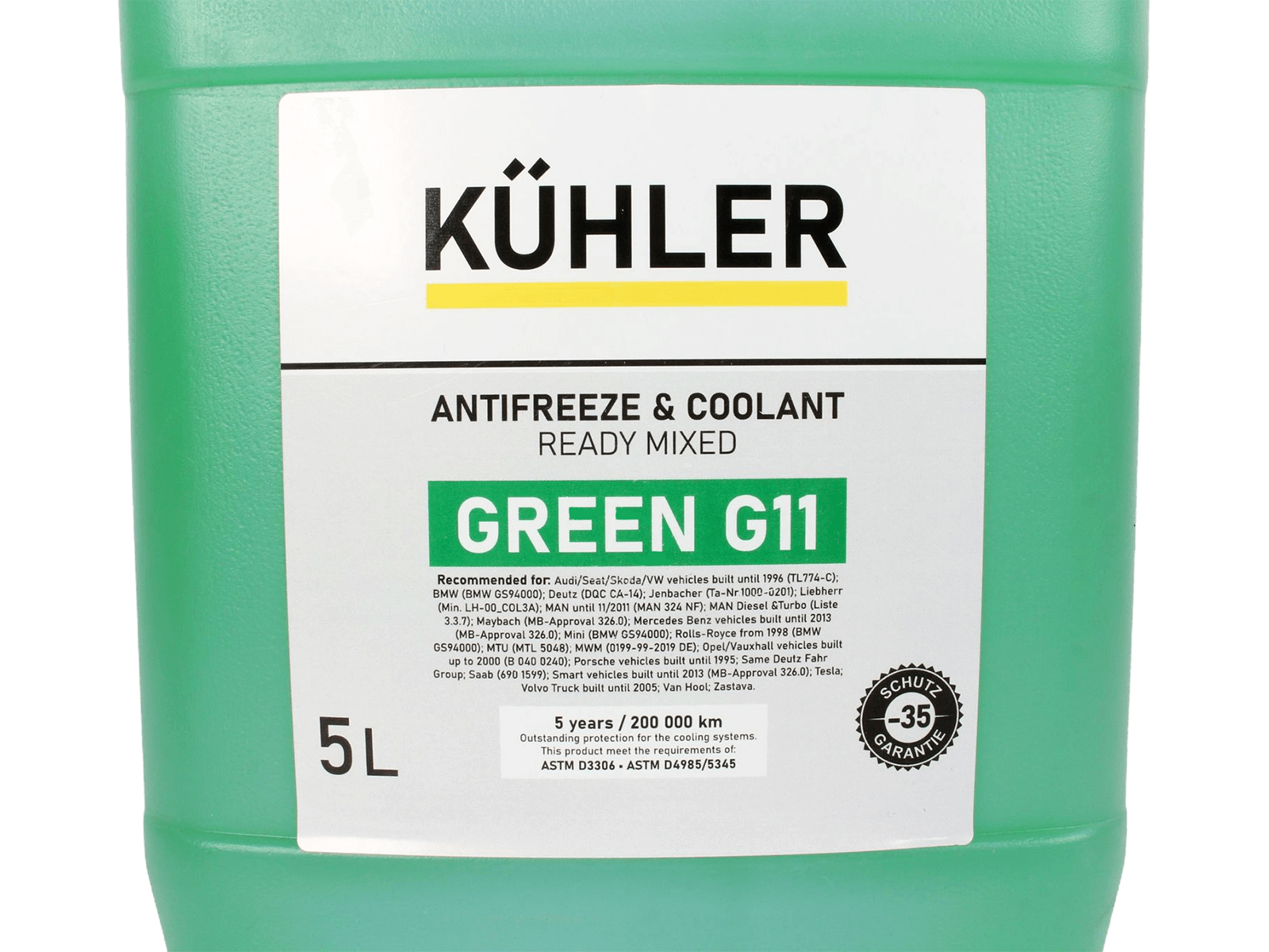 Антифриз KUHLER G11 зеленый 5л фотография №3