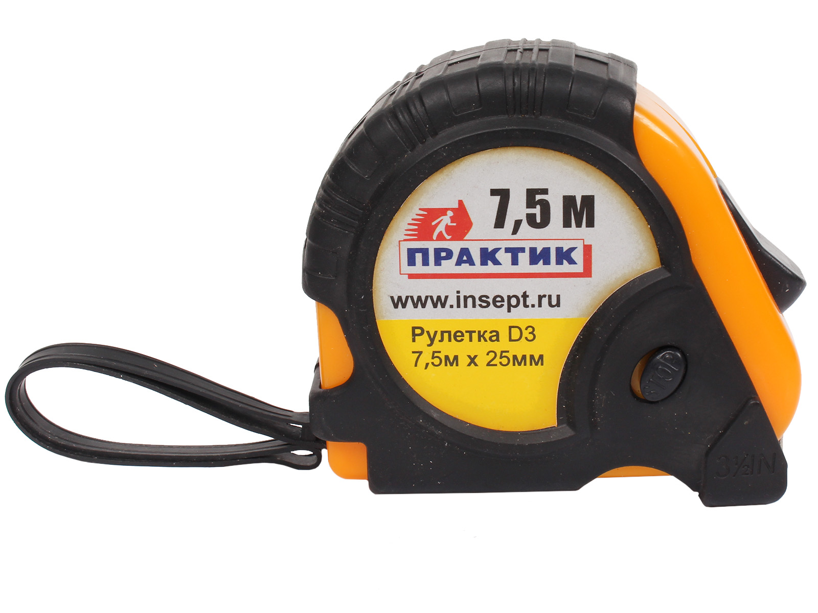Рулетка 7.5м 25мм ПРАКТИК фотография №1