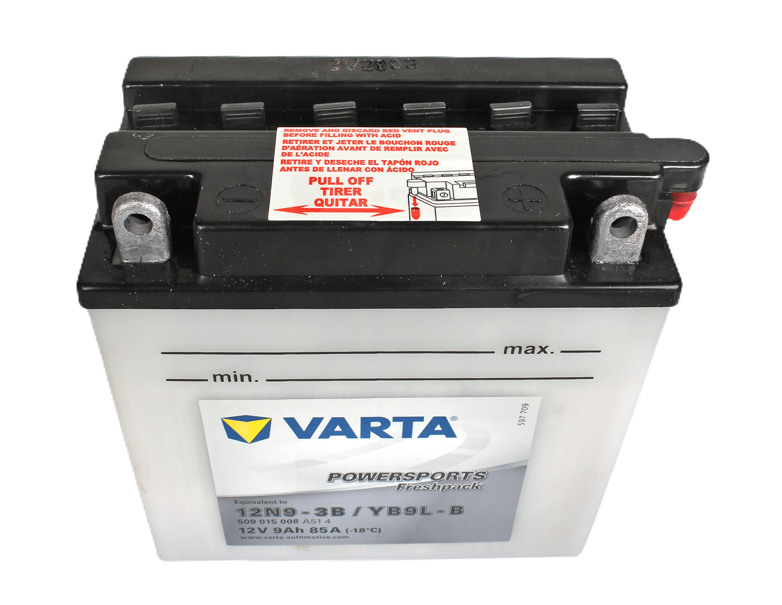 Аккумуляторная батарея VARTA белая 6СТ9 509 015 008 фотография №2
