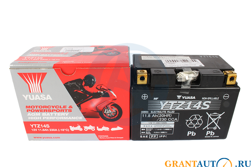 Мотоаккумулятор YUASA YTZ14S фотография №1