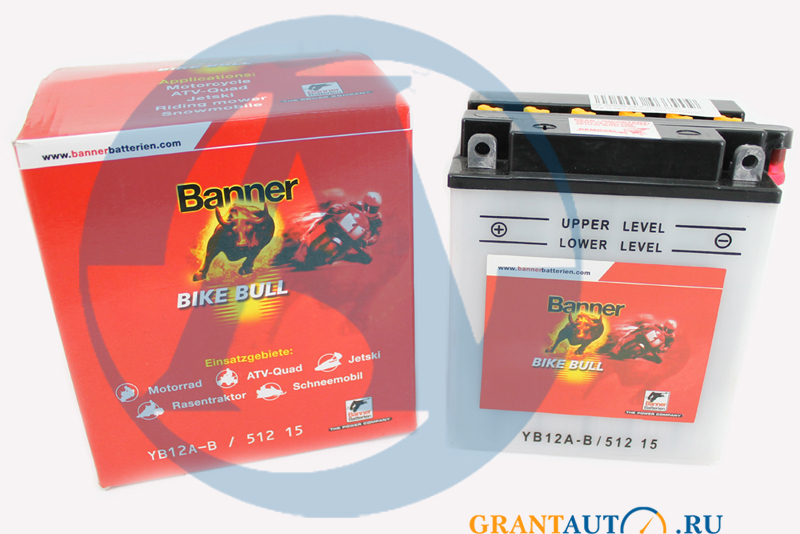 Аккумуляторная батарея BANNER Bike Bull YB12A-B 512 015 012 фотография №1