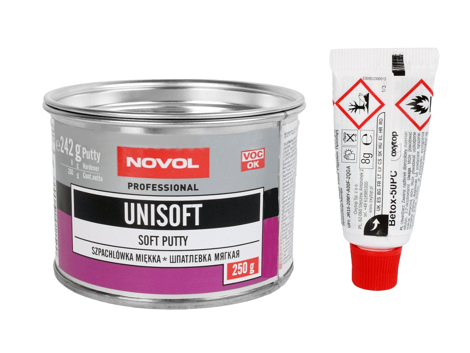 Шпатлевка NOVOL UNISOFT 0.25кг фотография №1