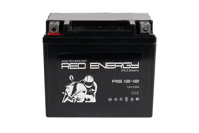 Аккумулятор мотоциклетный Red Energy RS 1212 YTX14-BS 6СТ12 фотография №1