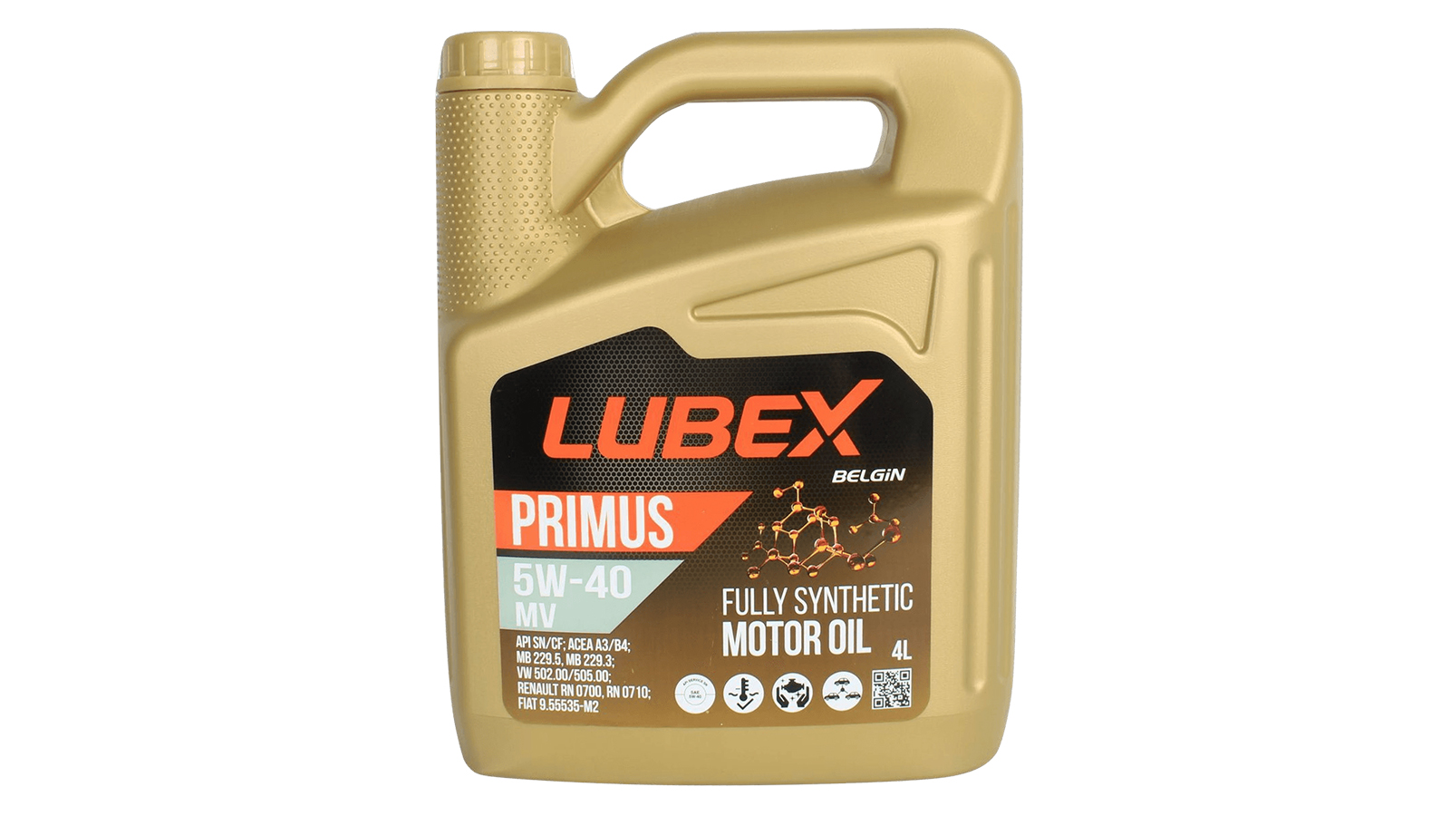 Масло моторное LUBEX PRIMUS MV 5W40 4л фотография №1