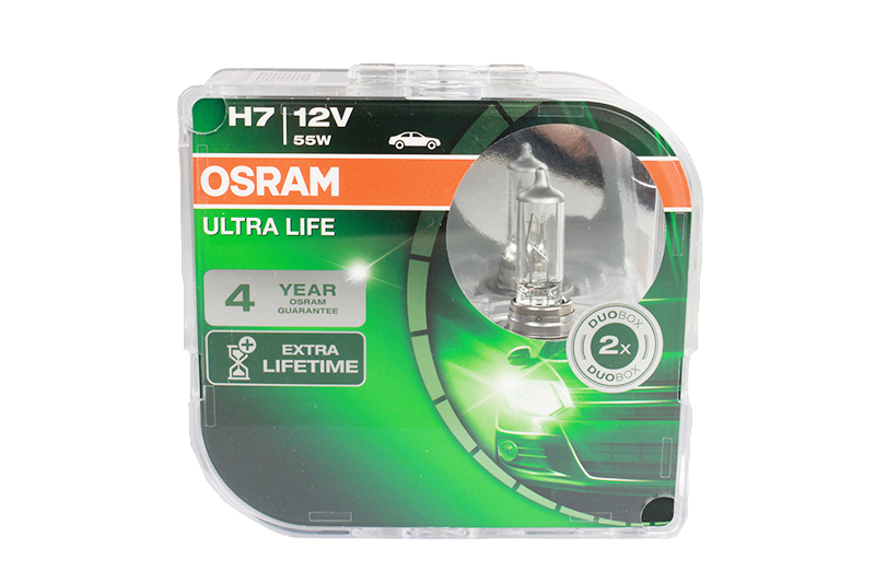Набор ламп 12Vx55W H7 OSRAM ULTRA LIFE 2 шт комплект O-64210 ULT2 EURO фотография №1