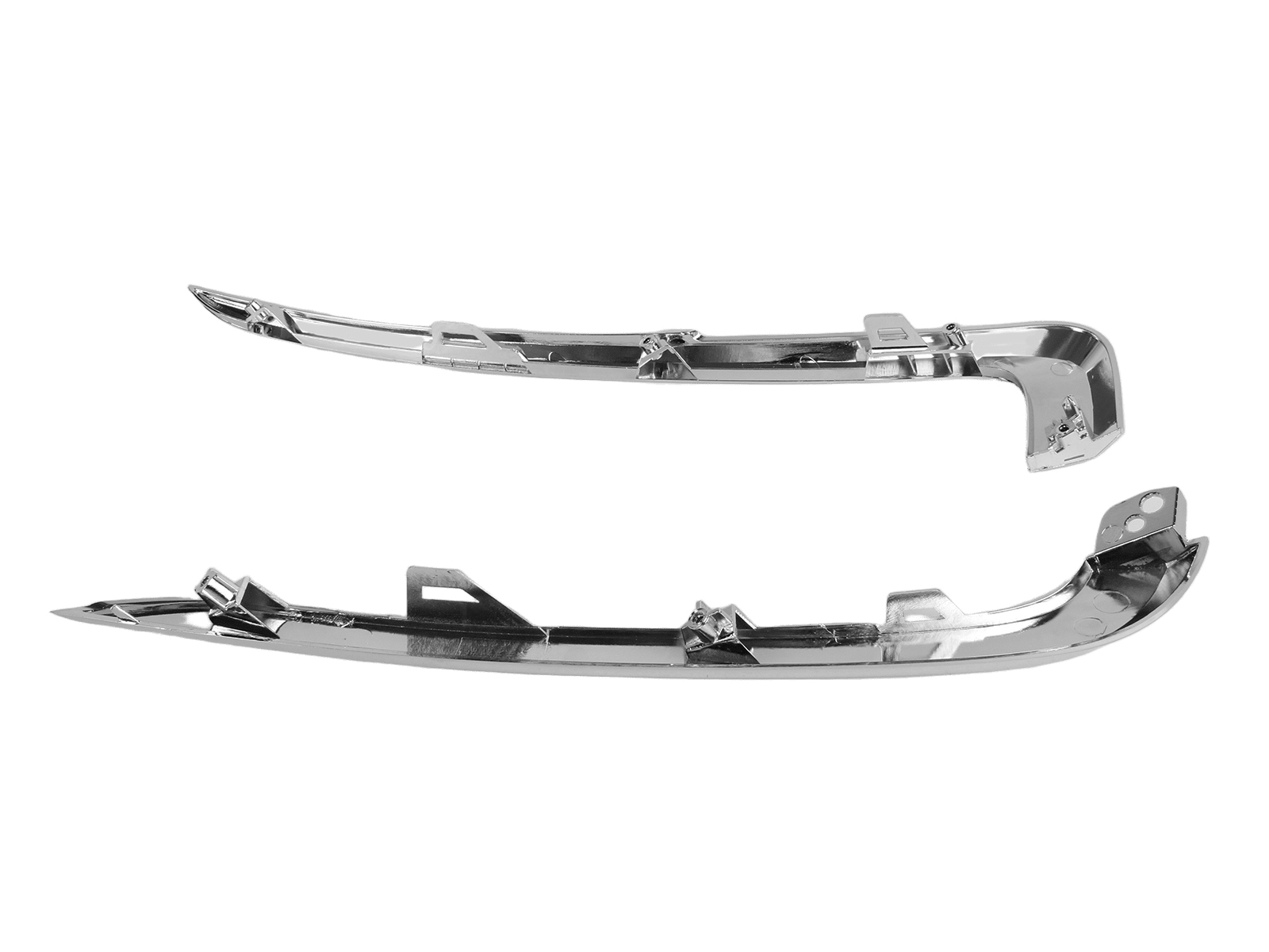 Молдинг ВАЗ-2190 FL переднего бампера комплект хром фотография №3