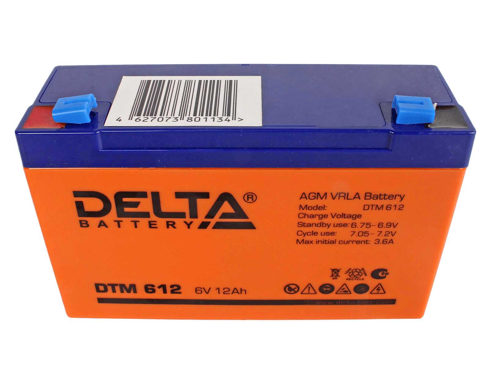Аккумуляторная батарея DELTA DTM 612 фотография №2