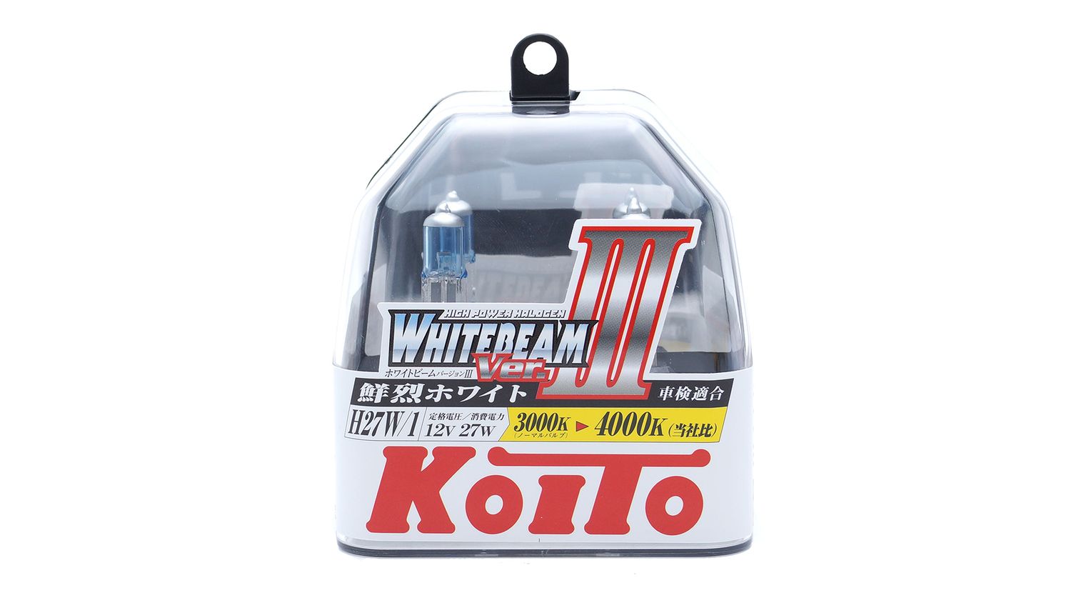 Лампа 12V 27W H27 KOITO WHITEBEAM 2шт фотография №1