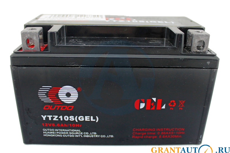 Мотоаккумулятор Outdo YTZ10S GEL 8.6Ач фотография №1