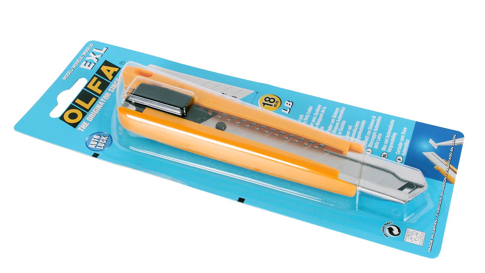 Нож OLFA с выдвижным лезвием, с автофиксатором, 18мм OL-EXL фотография №2