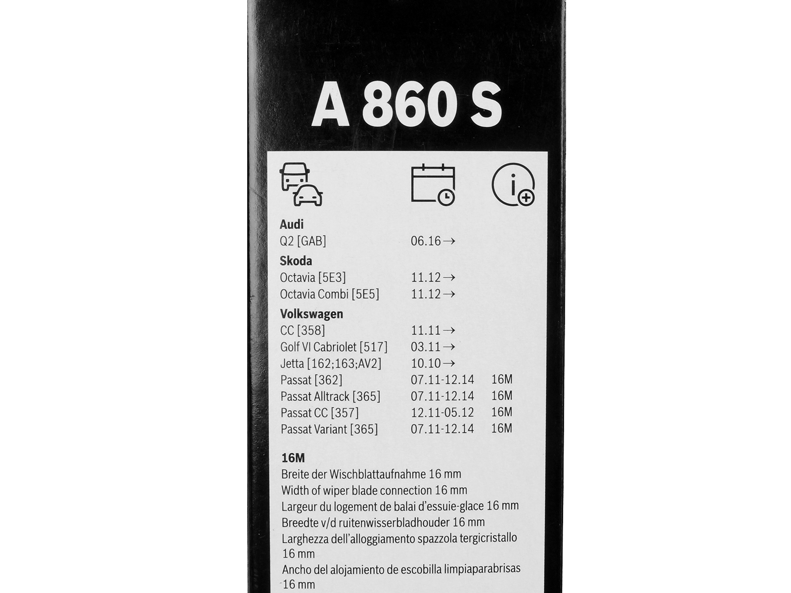 Щетка стеклоочистителя BOSCH 3397007860 A860S комплект фотография №4