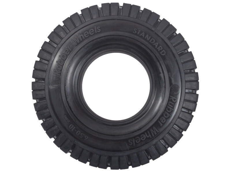 Шина цельнолитая (суперэластик) 6.50-10 Rubber Wheels Standard (с буртом) фотография №1