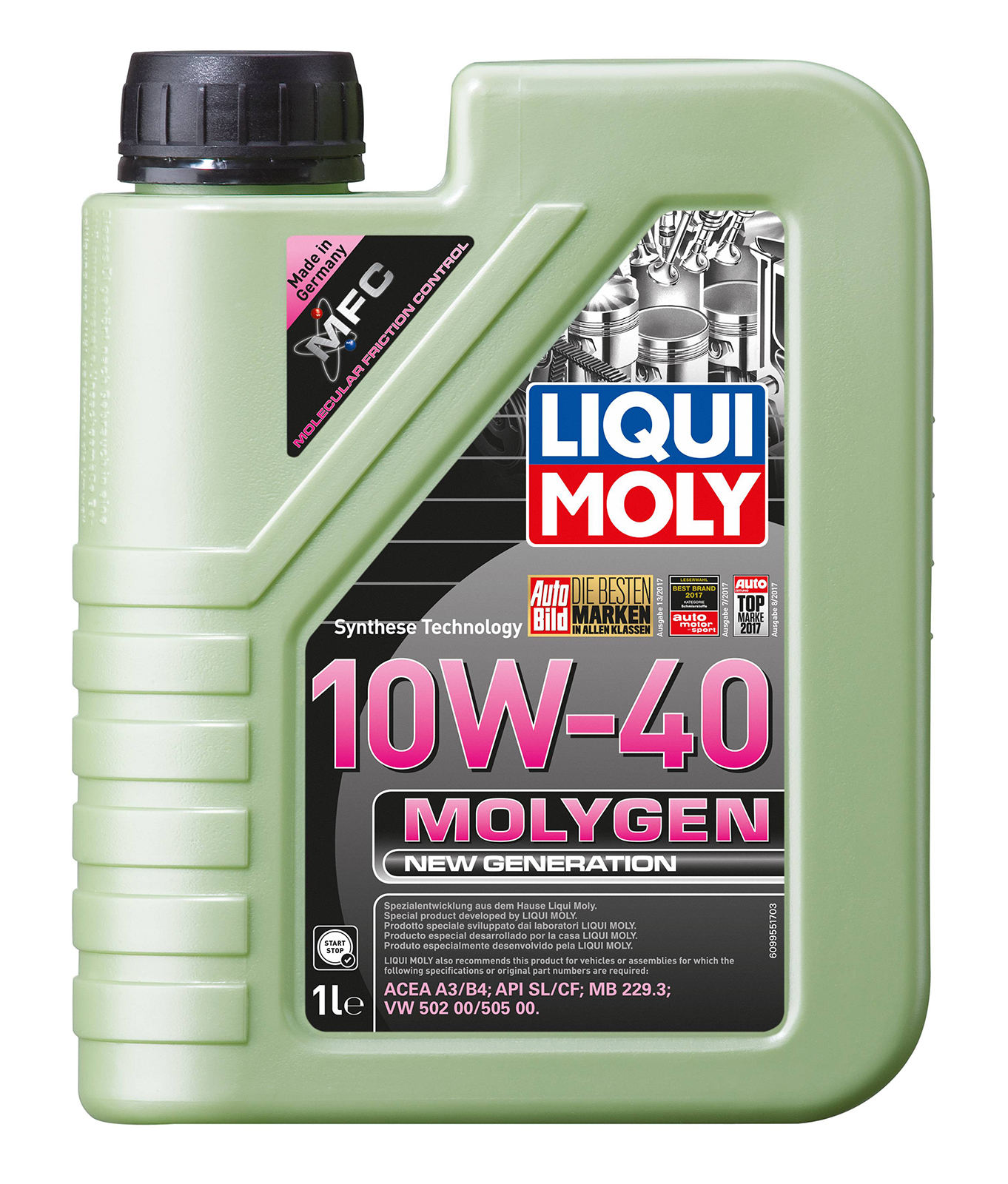 Масло моторное LIQUI MOLY Molygen New Generation 10W40 1л фотография №1