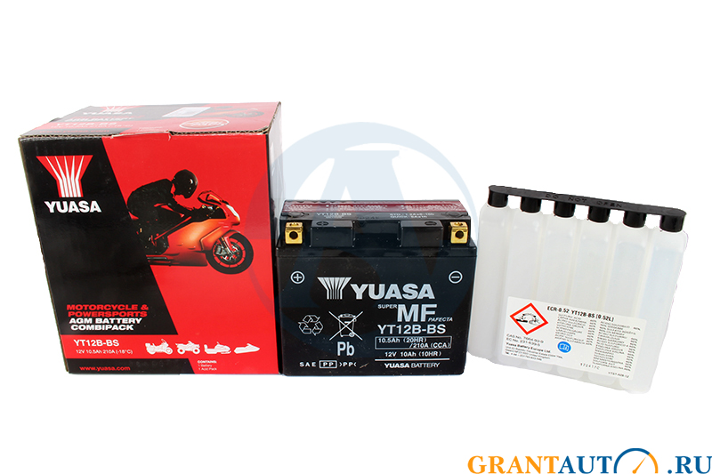 Мотоаккумулятор YUASA YT12B-BS (12B-4) фотография №1