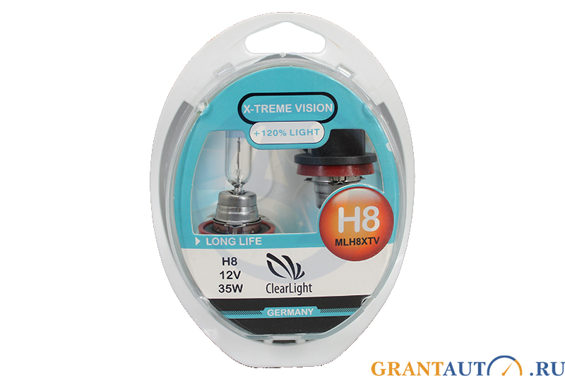 Лампа Clearlight H8 12V 35W X-treme Vision комплект MLH8XTV +120% фотография №1
