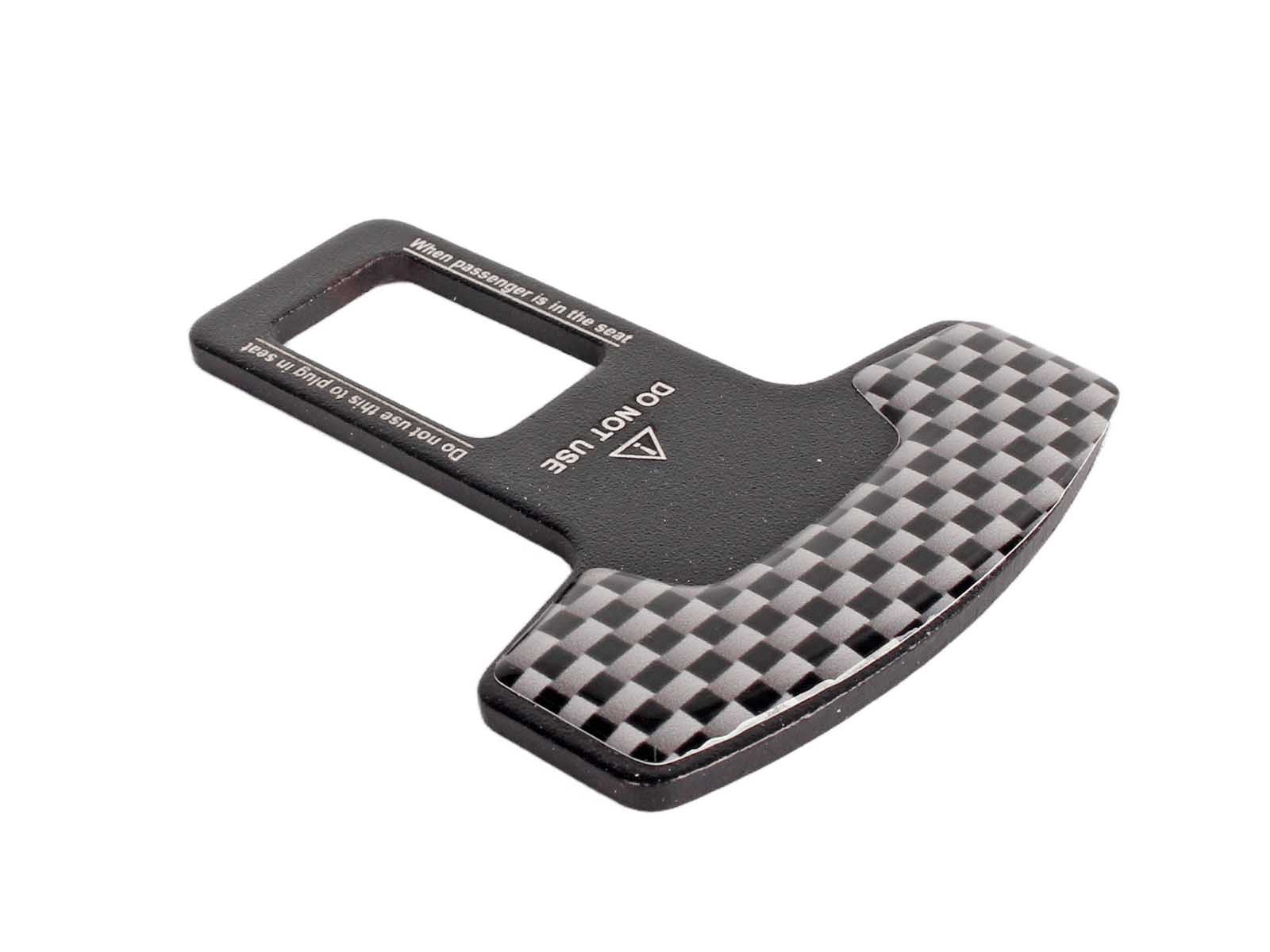 Заглушка ремня безопасности металлическая КАРБОН 1 штука фотография №4