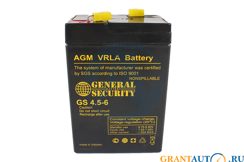 Промышленная аккумуляторная батарея General Security GS 4-5,6 фотография №1